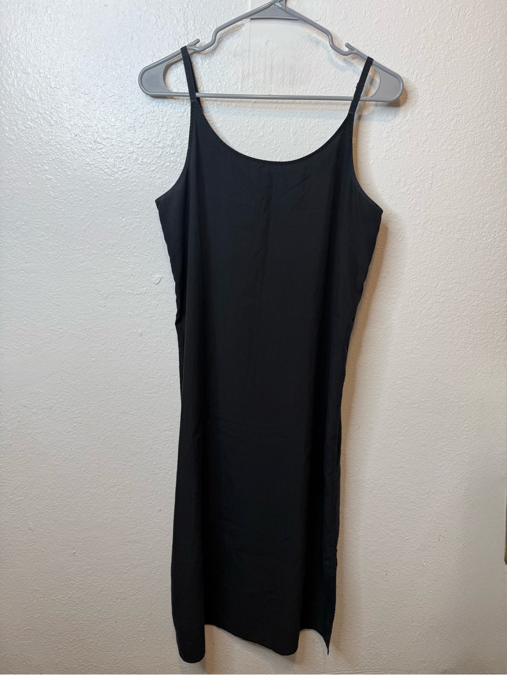 Eileen Fisher Black Cami Dress Size Extra Small Lightweight Summer Layering